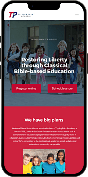Mobile web design for the private school industry
