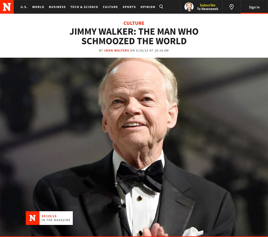 Jimmy Walker featured in a Newsweek article